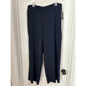 I.N. Studio Women's NVY Blue Wide Leg Trousers Pants Size Large NWT